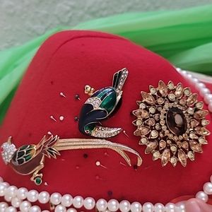 Three Vintage Brooches